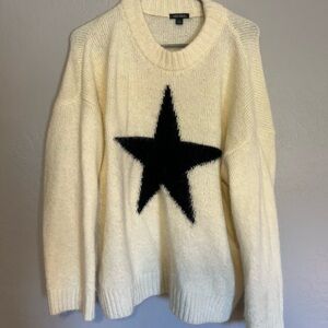 Wild Fable Cream Sweater with Black Star